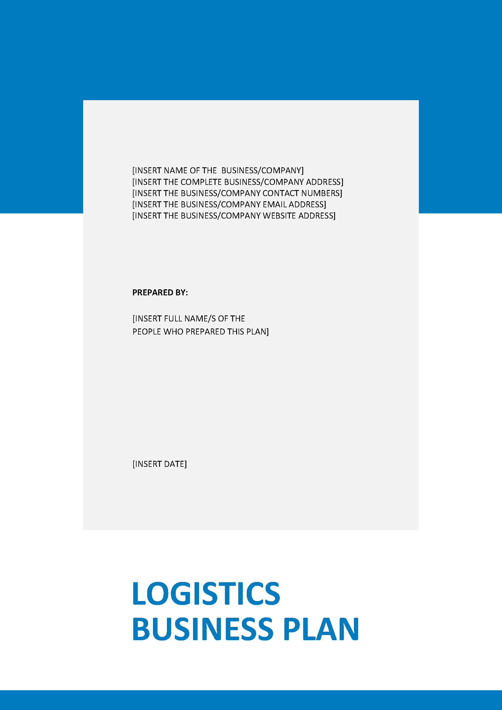 24 - Logistics Business Plan Template